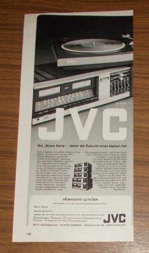 Rara pubblicità jvc serie blu - pubblicità,
