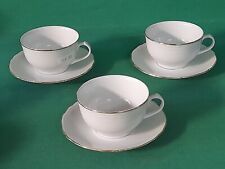 SET 3 TAZZE DA TÈ THE ANTICO DOCCIA RICHARD GINORI PORCELLANA FILO ORO. CF32