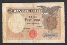 ITALIA REGNO - BANCONOTA 25