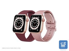 Borgogna e Rosa Cinturini per Apple Watch 38/40 mm Series 3-8 SE 2 pz