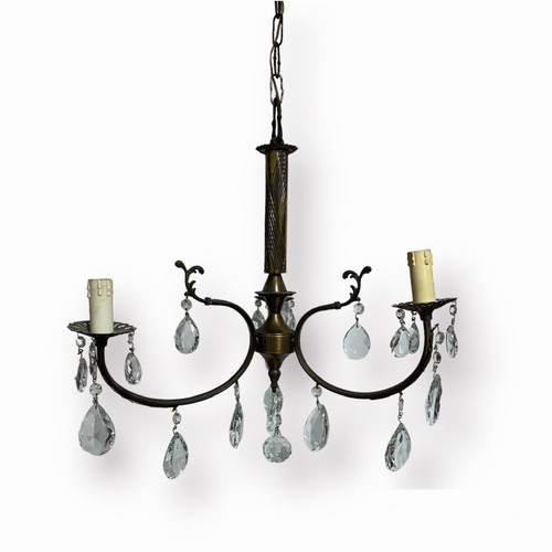 Lampadario vintage bronzo - lampadario,