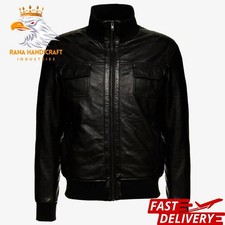 GIACCA UOMO BOMBER IN PELLE DI