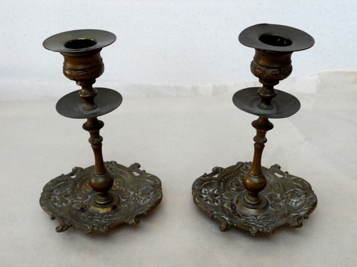 Antica coppia candelabri - antica, di