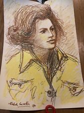 Serigrafia Stampa Michele Cascella Vintage Ritratto Di Ragazza Arti Grafiche 