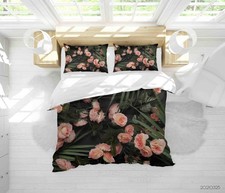 Set copripiumino 3D rosa palma