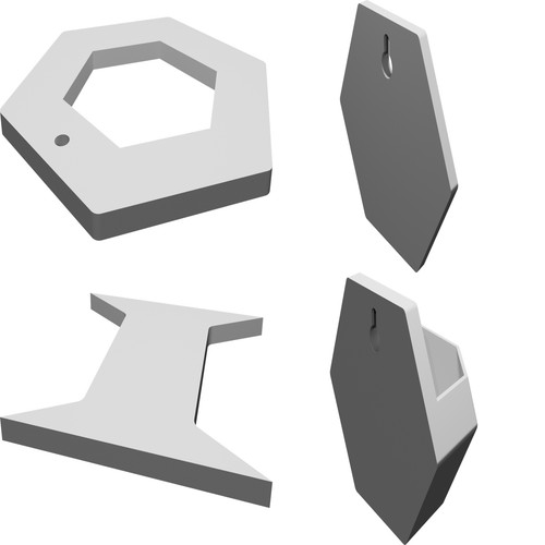 Vaso parete geometrico - parete,