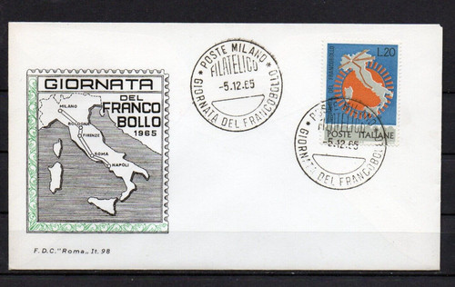 Fdc roma 1965 giornata - fdc,