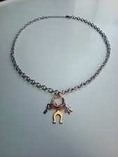 Collana acciaio artigianale - acciaio,