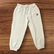 Pantalone Tuta Puma Bianco Panna – Taglia L, Stile e Comfort Raffinato