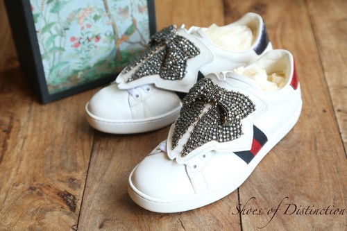 Gucci ace bow snake skin - gucci,
