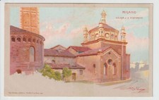 ILLUSTRATORE ACHILLE BELTRAME - ANTICA CARTOLINA DI MILANO - FORMATO PICCOLO