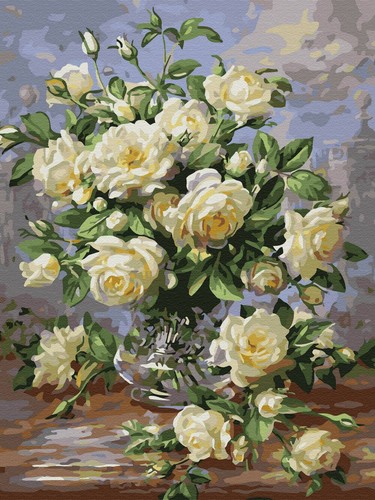 Bouquet rose bianche senza - di,