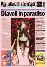 Ac Milan Cartolina "La Grande Storia" Prima Pagina Gazzetta! Nuovissima 29/05/03