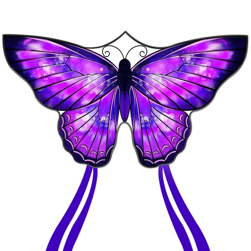 Butterfly kite with long - kite, tail