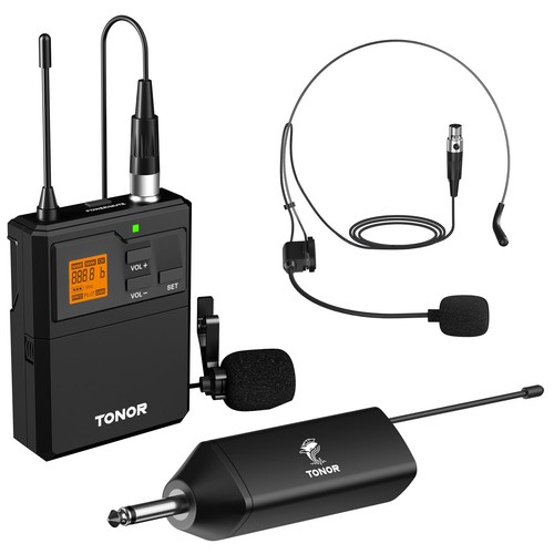 Microfono wireless uhf - uhf, con