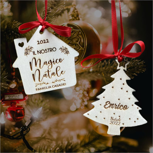Pallina natale casina - pallina,