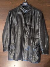 Giubbotto giacca donna in vera pelle nero TG. 46 giacchetto Ottime condizioni