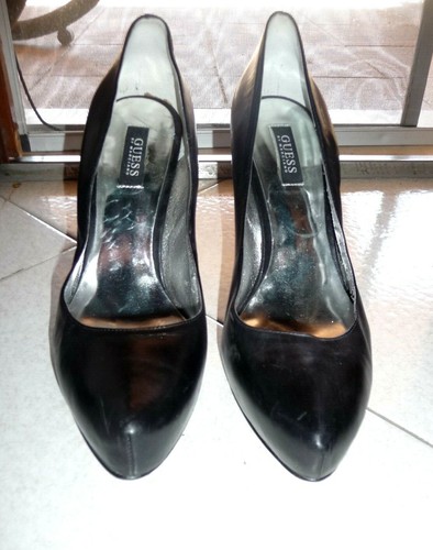 Decoltes guess pelle nera - pelle,