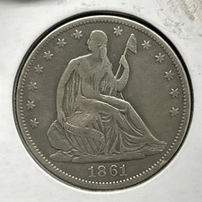 1861 Seated Liberty Silver