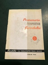 PUBBLICITARIO FARMACEUTICO VINTAGE 1952-FARMITALIA MI-PROMEMORIA TERAPEUTICO