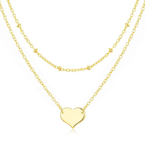 Collana cuore doppio strato