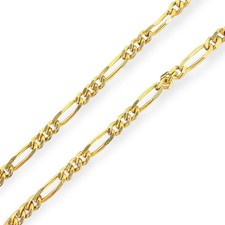 Bracciale Figaro braccialetto corazzato oro giallo 333/8K 18,5cm