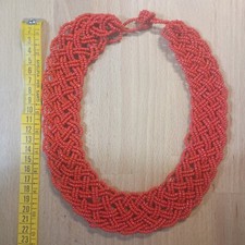 Collana colletto maiori colore corallo- nuovo senza etichetta