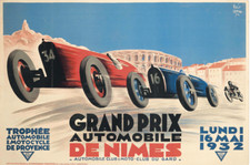 affiche  poster circuit nimes