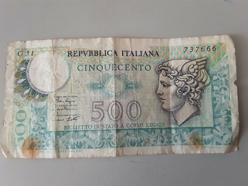 500 lire carta - lire,