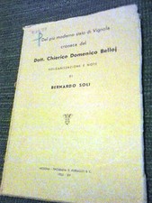 VIGNOLA CRONACA DEL DOTT. CHIERICO DOMENICO BELLOJ - di  BERNARDO SOLI