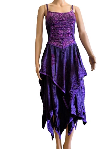 Abito gotico pixie viola - , pizzo