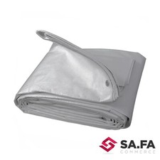 TELO TELONE IN POLIETILENE GRIGIO OCCHIELLATO CON RINFORZO PVC IMPERMEABILE