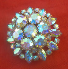vintage Broche Pavage Strass Aurora Boréalis