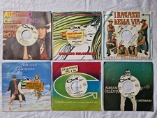 ADRIANO CELENTANO LOTTO 6 dischi 45 GIRI JUKE BOX CLAN PROMO STICKER No CD 33
