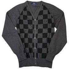 Fred Perry gilet in maglia cardigan modello scacchiera K1109 947 5680