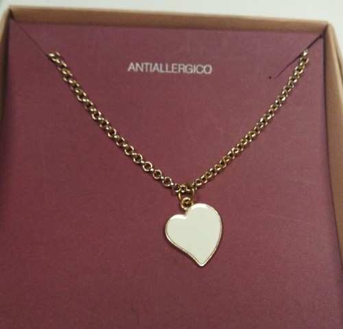 Collana cuore bianco - bianco,