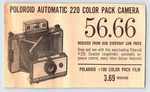 1968 polaroid automatico 220 - polaroid,