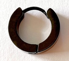 Nuovi Orecchini a Cerchio in Acciaio Inox 316L, Colore Nero