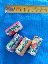 x4 GOMME GOMMINE da COLLEZIONE Vintage ERASER Anni '80s TROPICANA FRUTTA 100 % !