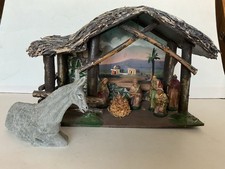 Presepe vintage in legno con