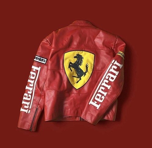 Giacca pelle ferrari racing - giacca,