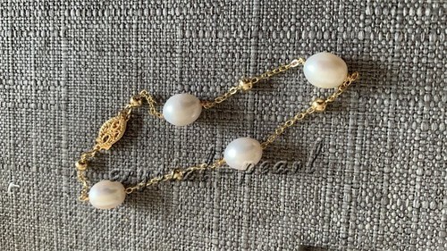 Bracciale perle bianche
