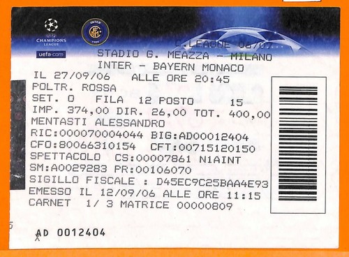 C2358 vecchio biglietto - c2358-,