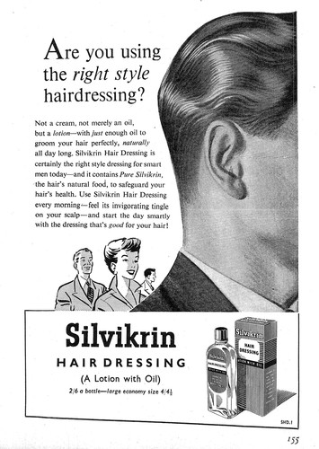 1955 advert silvikrin men - advert,