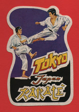 FIGURINA FUSTELLATA ADESIVA STIKERS KARATE TOKYO JAPAN PERFETTA N°14