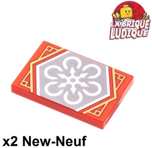 Lego tile decorated - decorated, 2x3
