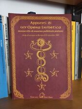 Appunti di un'Opera Ermetica - Anonimo - Edizioni della Terra di Mezzo 1998 1°Ed