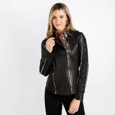 Giacca donna in pelle aderente