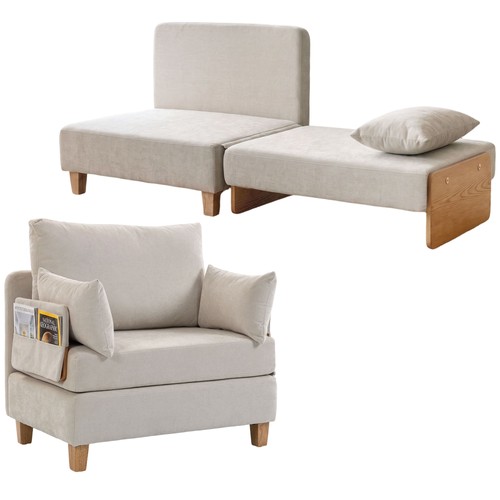Homcom poltrona letto singola - letto,