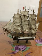 MODELLINO vintage della amerigo vespucci in legno  e cotone  misura cm 22✖23✖4,5